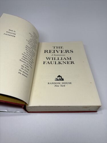 William Faulkner The Reivers 1962 HCDJ First Edition 1st Printing VG/VG