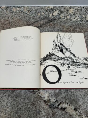 SIGNED Munro Leaf The Story of Ferdinand 1936 HCDJ First Edition 1938 Printing