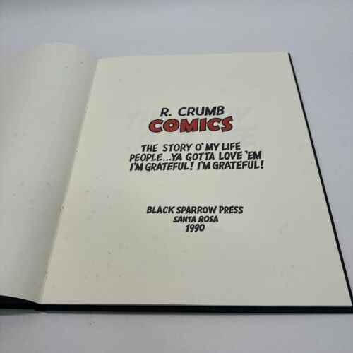 SIGNED Robert R. Crumb The Story O' My Life 1990 HCSC First Edition 169/200 VG+