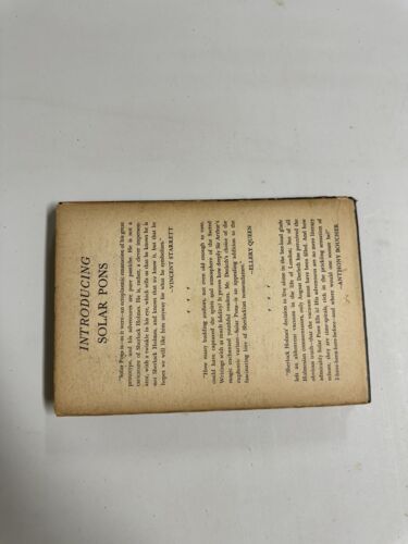 SIGNED August Derleth In RE: Sherlock Holmes 1945 HCDJ First Edition VG