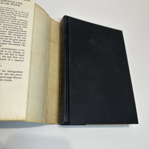 August Derleth The Chronicles of Solar Pons 1973 HCDJ First Edition VG/VG
