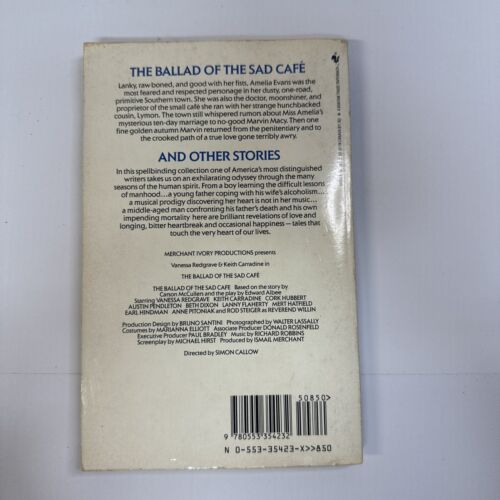 The Ballad of the Sad Cafe by Carson McCullers - 1991 Tie-In Trade Paperback