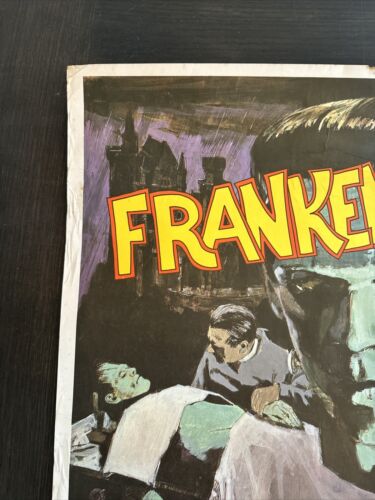 Frankenstein 1931 Movie Poster - 21” x 28” - 1960's Reproduction…CLEAN