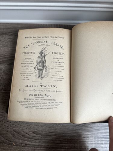 Mark Twain A Tramp Abroad 1880 HC First Edition 1st Print Publisher Morocco A/G
