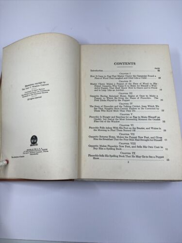 1927 C. Collodi ADVENTURES OF PINOCCHIO John C. Winston, Richardson VG/F