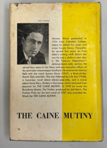 1951 The Caine Mutiny by Herman Wouk hardcover with dust jacket