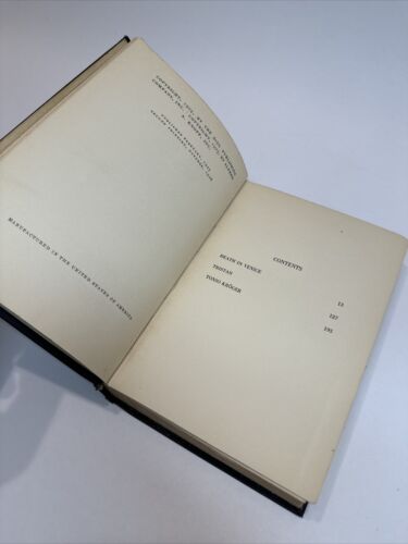 Thomas Mann Death in Venice 1925 HC First Edition 2nd Printing 1928 G/G+
