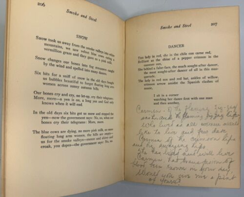 Carl Sandburg Smoke and Steel 1920 HCDJ First Edition VG