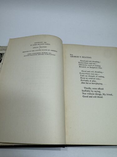 SPECIAL DELIVERY Branch Cabell First Edition 1933 Hardcover w/ Dust Jacket