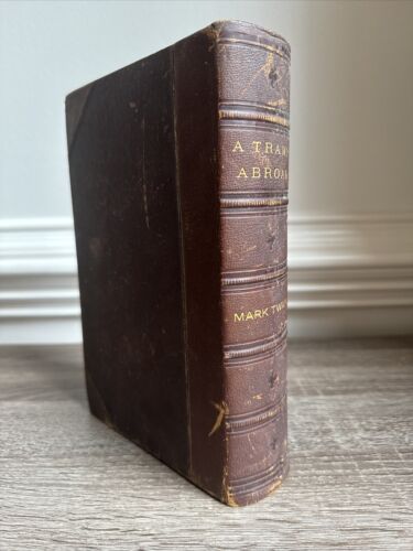 Mark Twain A Tramp Abroad 1880 HC First Edition 1st Print Publisher Morocco A/G