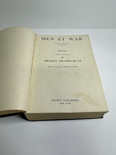 Ernest Hemingway Men at War The Best War Stories of All Time 1942 HC