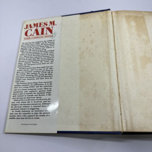 James M. Cain Four Complete Novels 1982 HCDJ G/VG