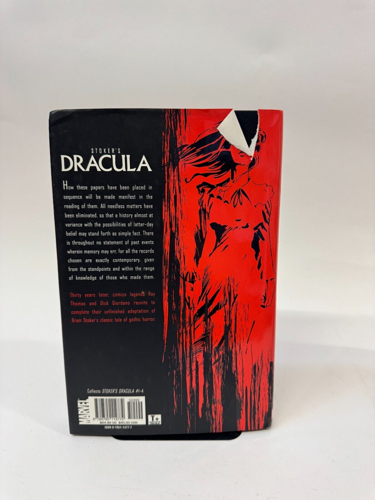 Stoker's Dracula Hardcover Graphic Novel Thomas/Giordano (A torn back)