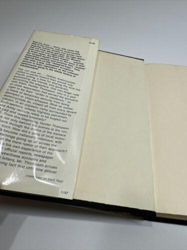 Hunter S. Thompson Hell’s Angels A Strange and Terrible Saga 1967 HCDJ First Ed.