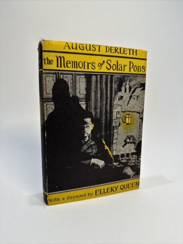 August Derleth The Memoirs of Solar Pons 1951 HCDJ First Edition VG+