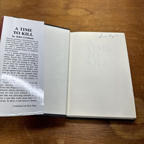 John Grisham A Time to Kill 1989 HCDJ First Edition Wynwood Press A/G
