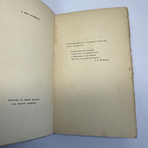 Bliss Carman Sappho One Hundred Lyrics 1930 Good Condition