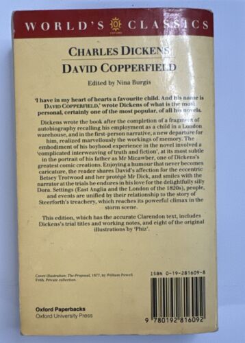 David Copperfield (The World's Classics) By Charles Dickens