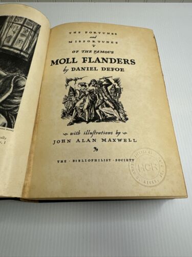 The Fortunes and Misfortunes of the Famous Moll Flanders 1931 Hardcover VG