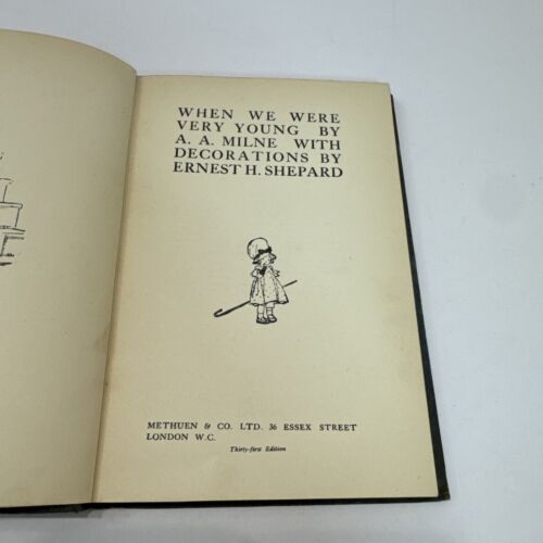 WHEN WE WERE VERY YOUNG by A. A. Milne (Hardcover, 1940)