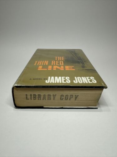 James Jones The Thin Red Line 1962 HCDJ First Edition 3rd Printing ExLib VG+