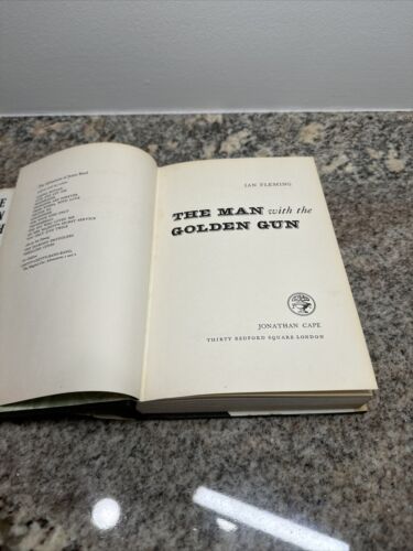 Ian Fleming The Man With The Golden Gun 1965 HCDJ UK First Edition 1st Print VG+