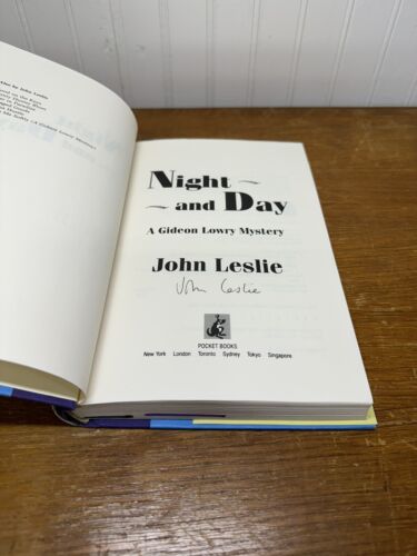 SIGNED John Leslie Night and Day 1995 HCDJ First Edition 1st Printing VG/F