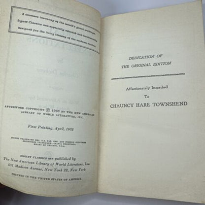 Great Expectations by Charles Dickens (1963) First Printing Signet Paperback
