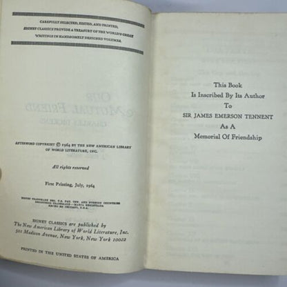 Our Mutual Friend (Charles Dickens - 1964) Paperback Signet