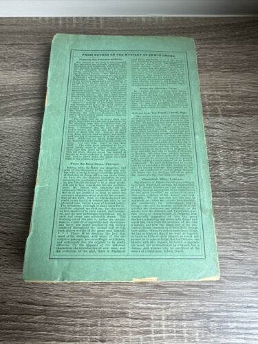 T.P. James Charles Dickens The Mystery of Edwin Drood Complete 1874 PB First Ed
