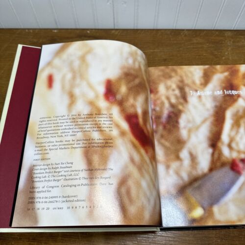 APPETITES A Cookbook by Anthony Bourdain HC 2016 First Edition 1st Printing VG+