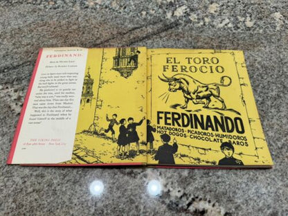 SIGNED Munro Leaf The Story of Ferdinand 1936 HCDJ First Edition 1938 Printing