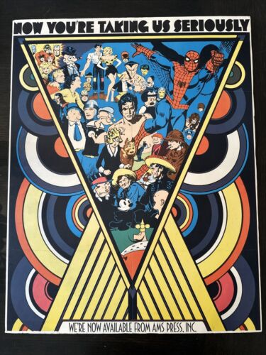 1973 AMS Press Marvel Comics Stan Lee Poster Ad “NOW YOU’RE TAKING US SERIOUSLY”