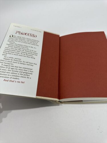Carlo Collodi Pinocchio 2002 HCDJ First Edition VF+