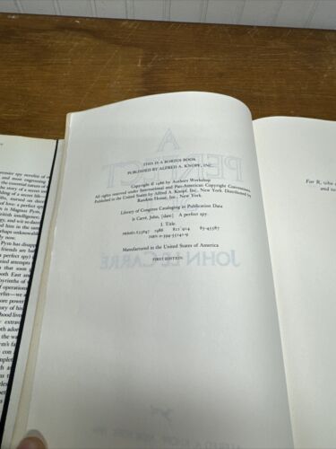 A Perfect Spy by John LeCarré - First Edition First Printing HCDJ G/VG Ex-Lib