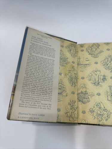 Landmark Book 40 THE FIRST OVERLAND MAIL 1953 Rob. Pinkerton HC DJ