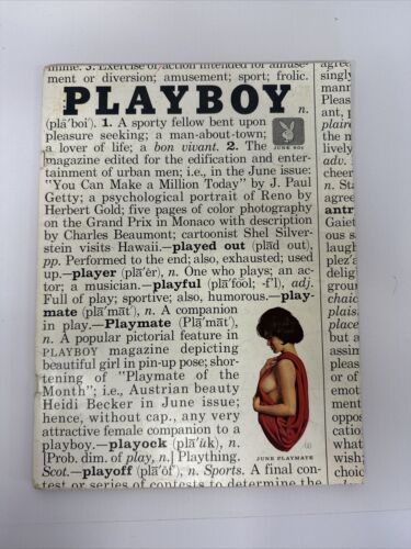 Playboy June 1961 Vintage Magazine Centerfold G/VG