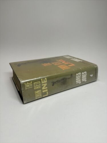 James Jones The Thin Red Line 1962 HCDJ First Edition 3rd Printing ExLib VG+