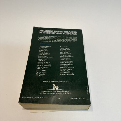 The Arbor House Treasury Of Mystery And Suspense Pronzini Mossberg Greenberg 1st