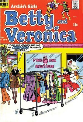 Archie Comic Publications Archie's Girls Betty and Veronica #194 1972 4.0 VG