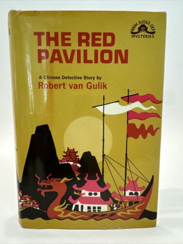 Robert Van Gulik The Red Pavilion 1968 HCDJ First Edition 1st Printing VG