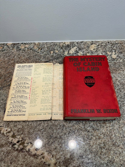 Franklin W. Dixon Hardy Boys #8 The Mystery of Cabin Island 1929 HCDJ First Ed.