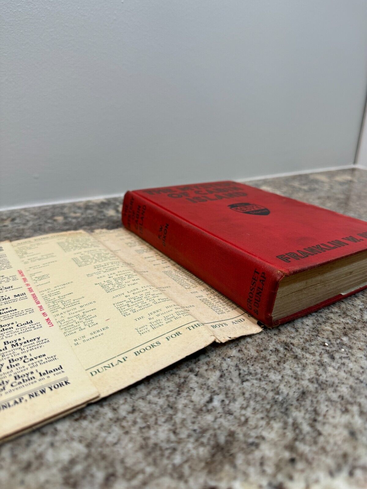 Franklin W. Dixon Hardy Boys #8 The Mystery of Cabin Island 1929 HCDJ First Ed.