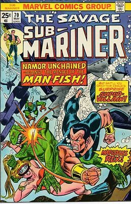 Marvel Comics Sub-Mariner Vol 1 #70 1974 5.0 VG/FN 🔑