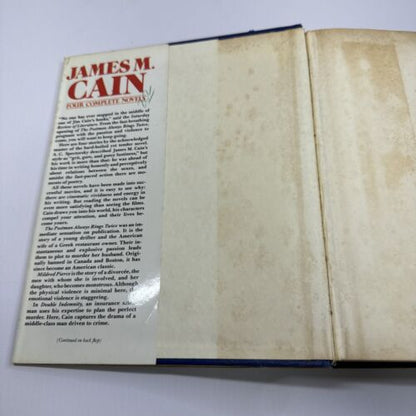 James M. Cain Four Complete Novels 1982 HCDJ G/VG